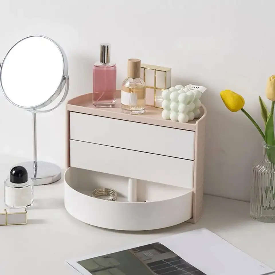 3 LAYERS SEMICIRCLE COSMETIC ORGANIZER