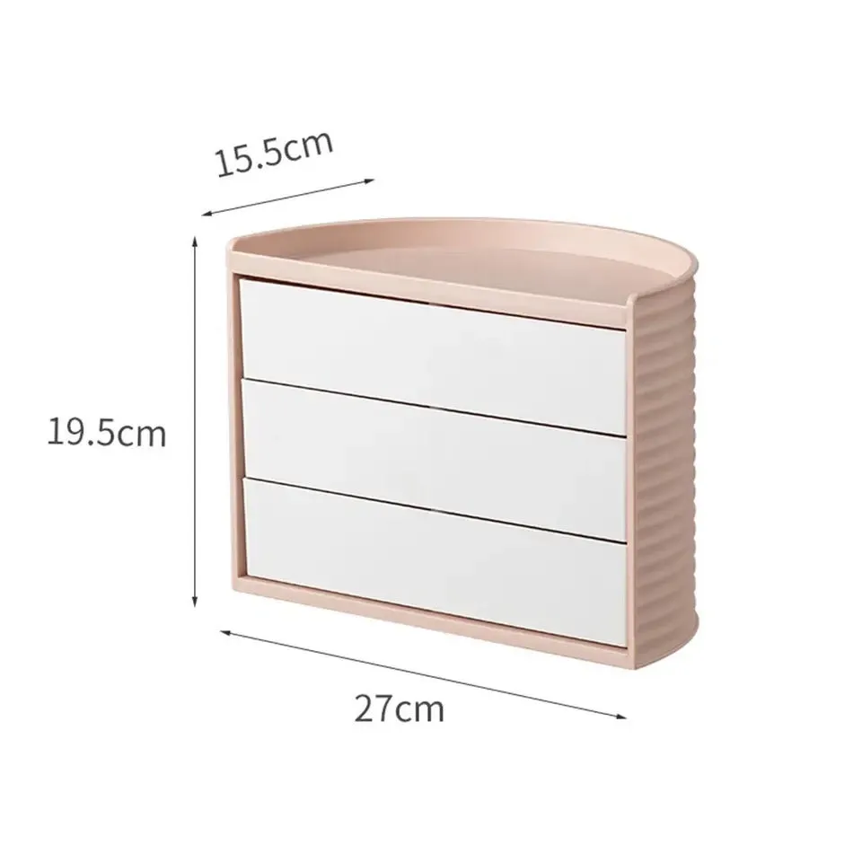 3 LAYERS SEMICIRCLE COSMETIC ORGANIZER