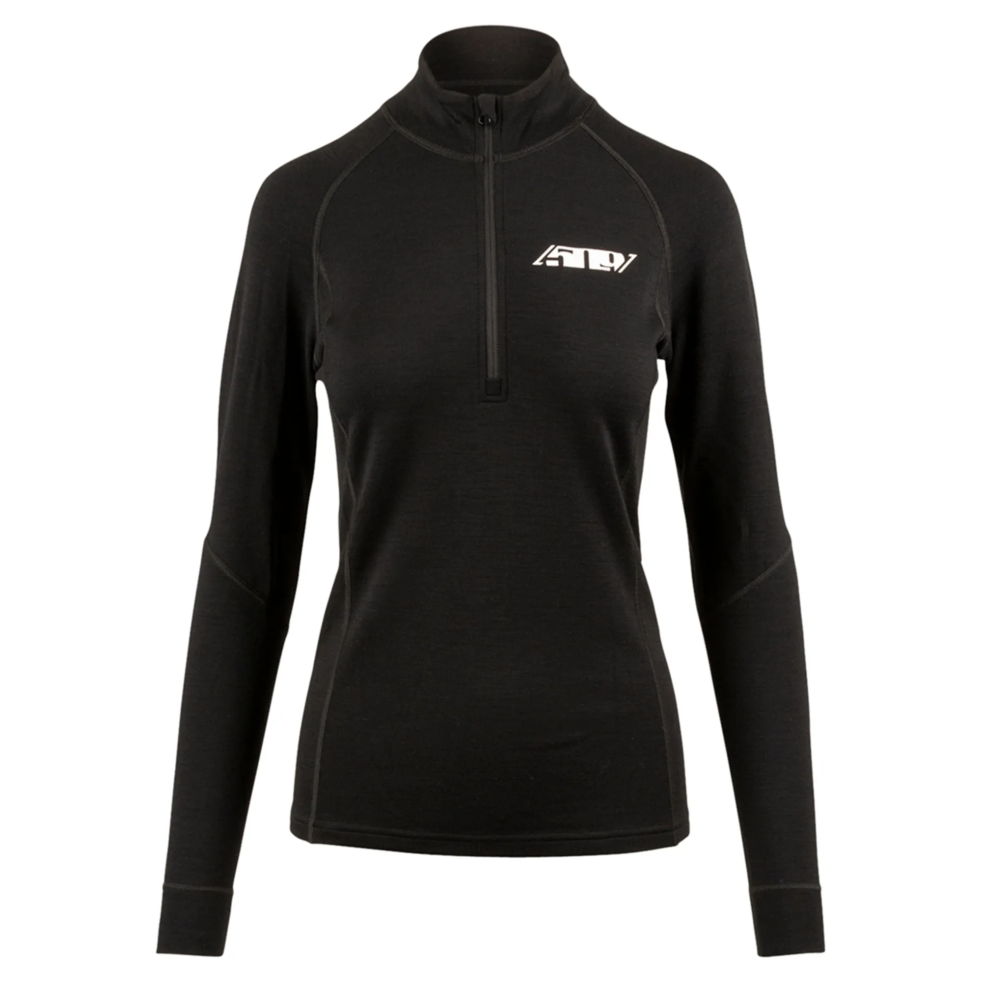 509 Womens FZN Merino 1/4 Zip Shirt Black