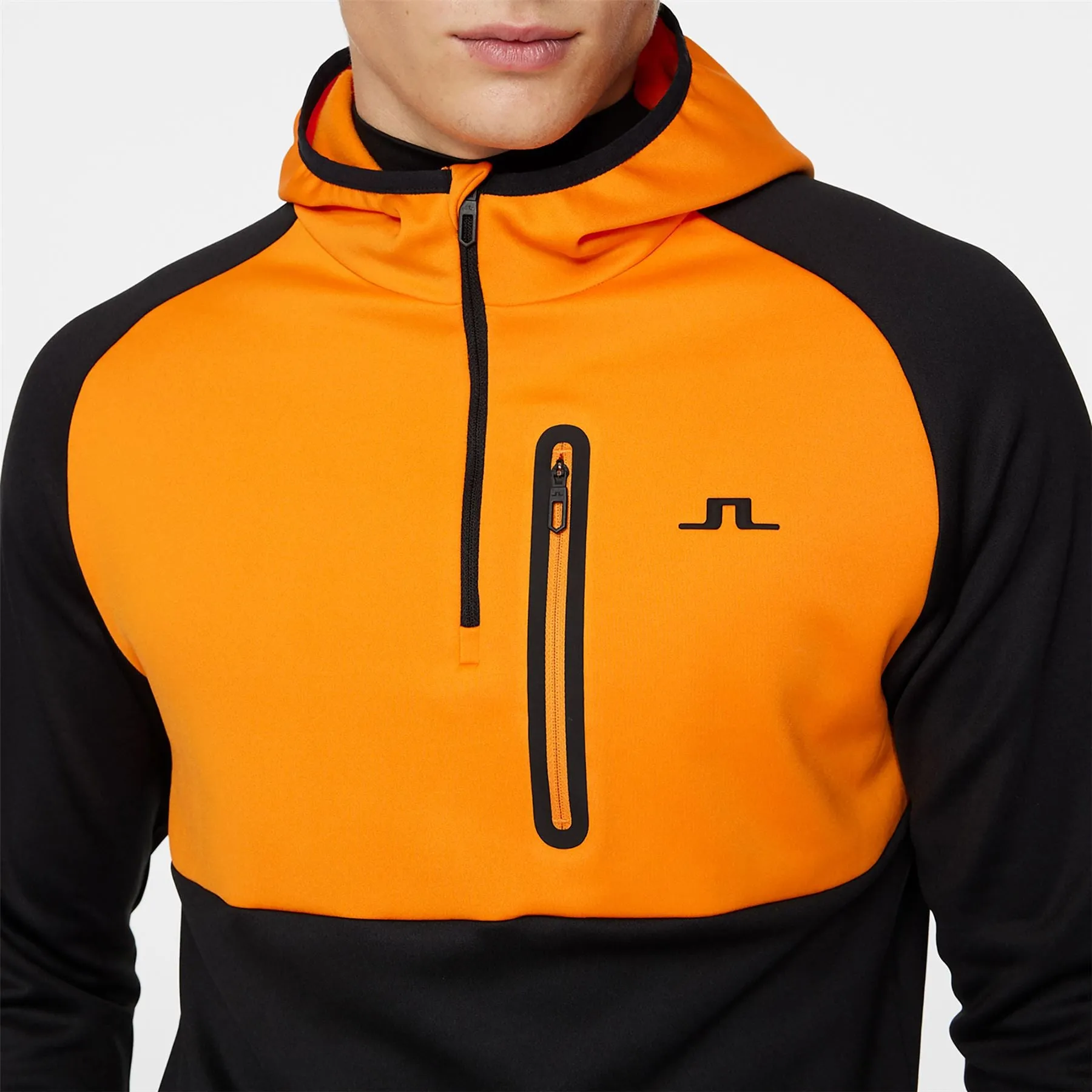 Adam Quarter Zip Hood Black - AW24