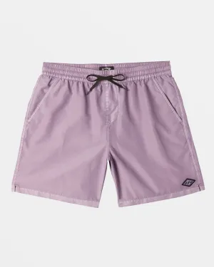 All Day Overdyed Layback 17" Volley Shorts - Purple Ash
