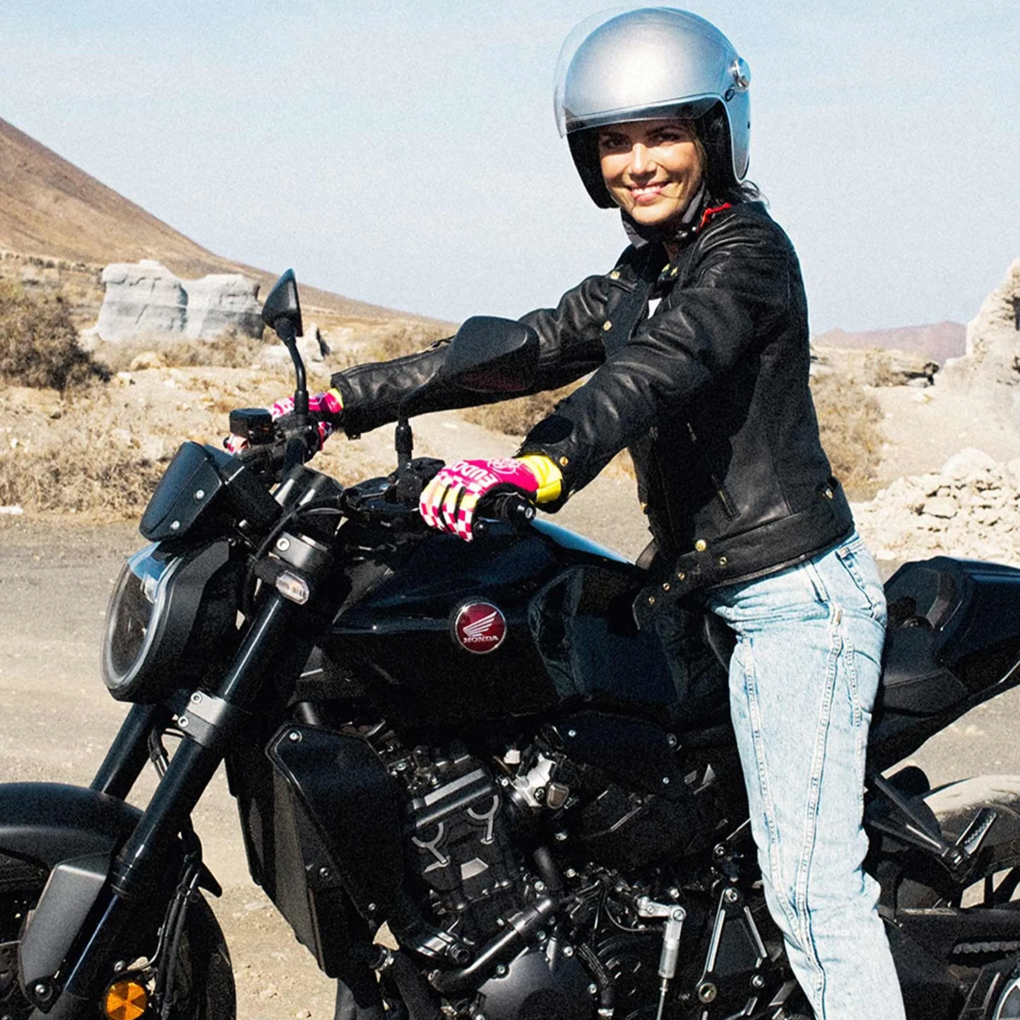 AMY - Women's Leather Motorbike Jacket