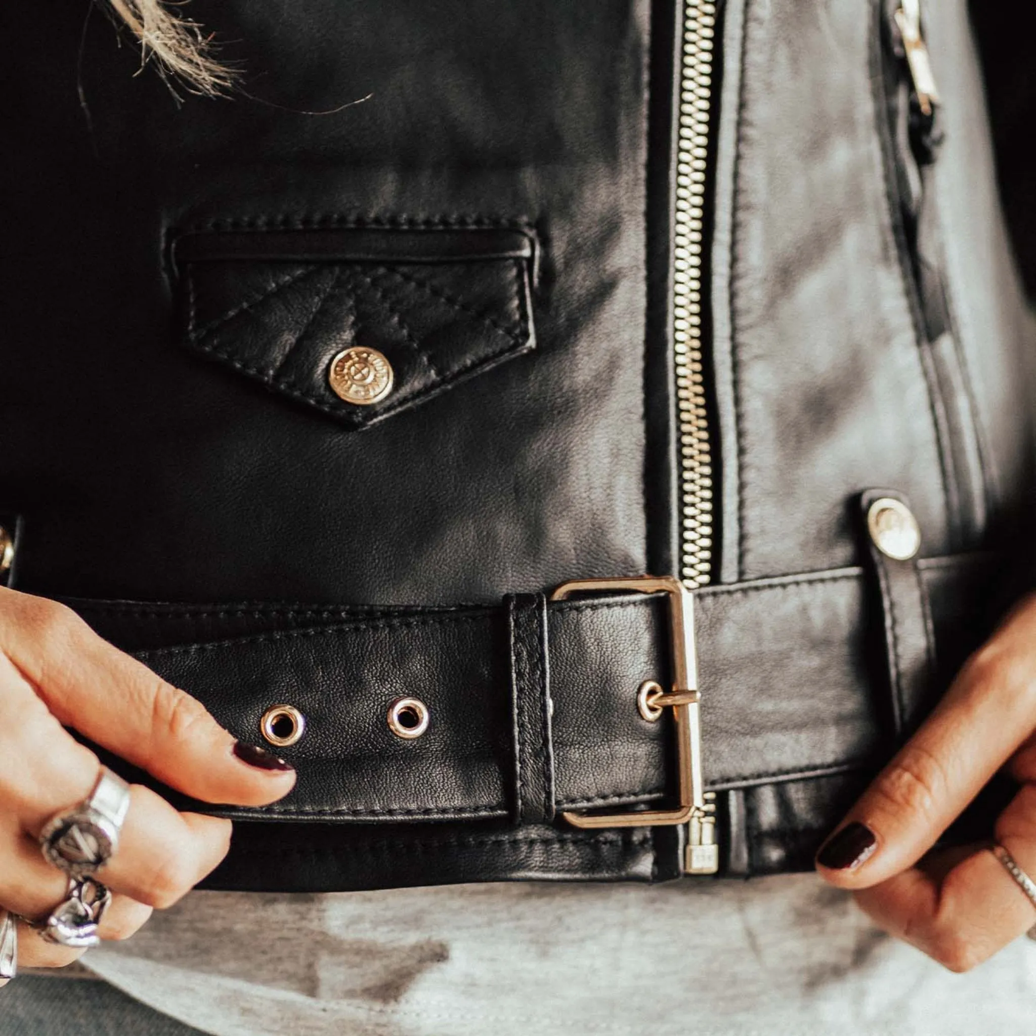 AMY - Women's Leather Motorbike Jacket