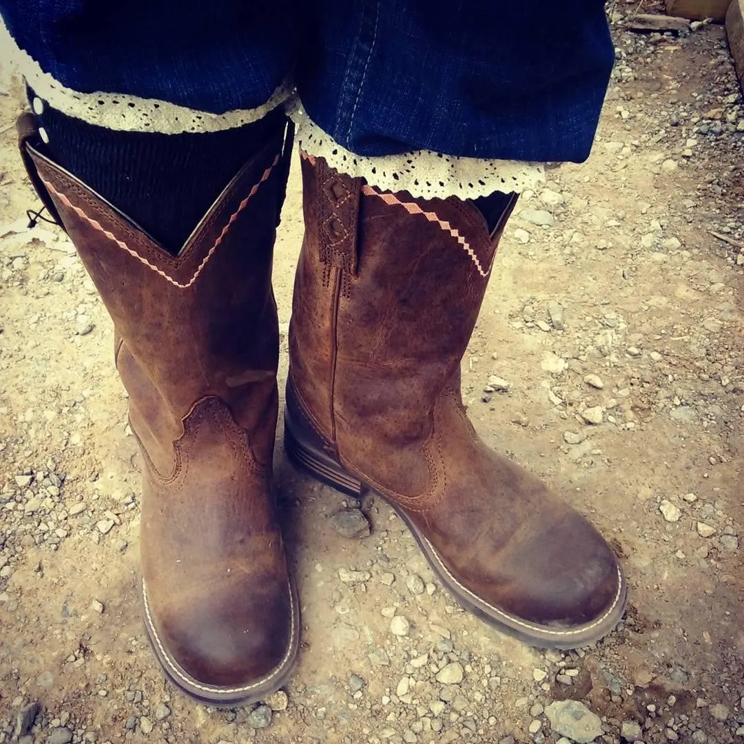 Ariat Womens Unbridled Roper Distressed Brown Western Boots