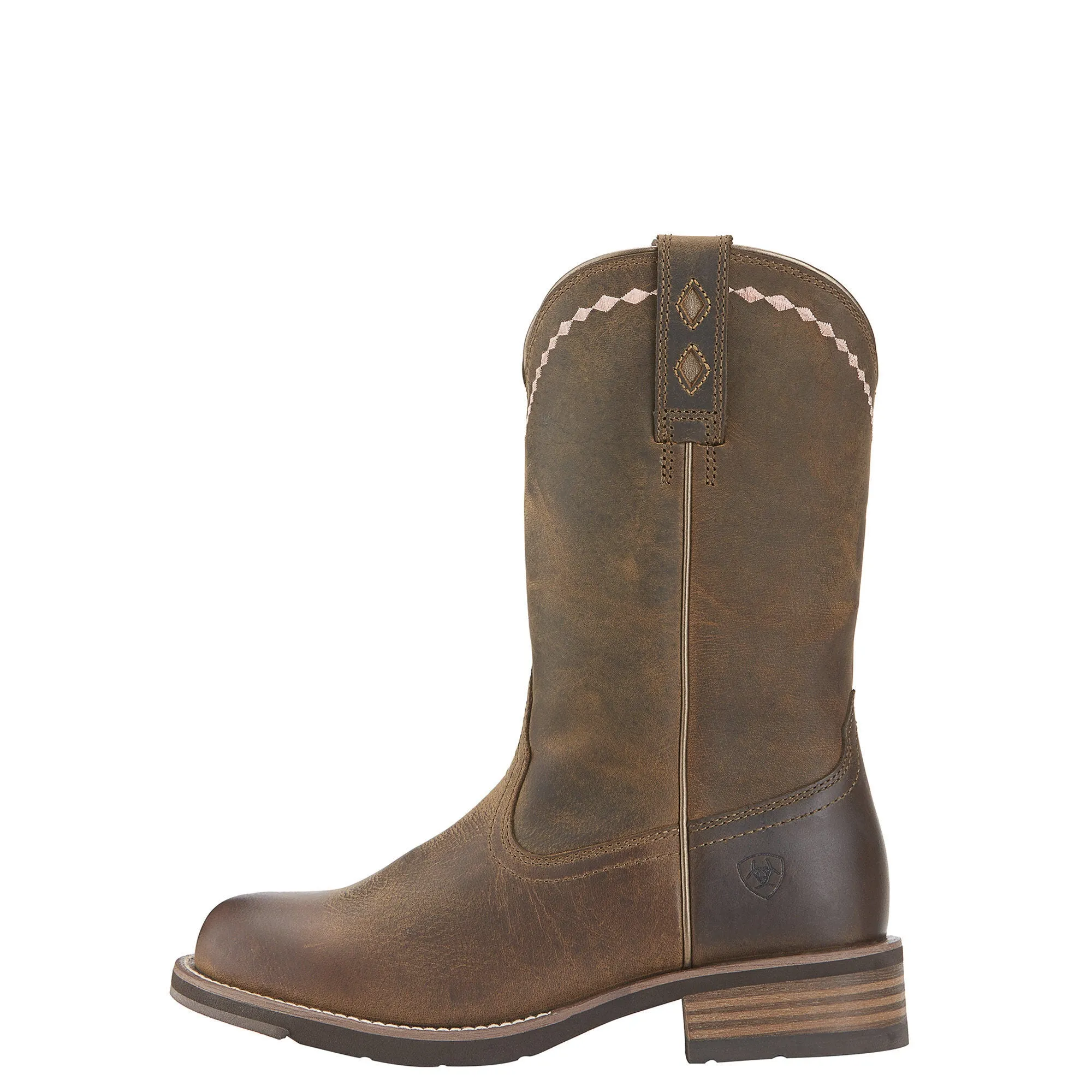 Ariat Womens Unbridled Roper Distressed Brown Western Boots