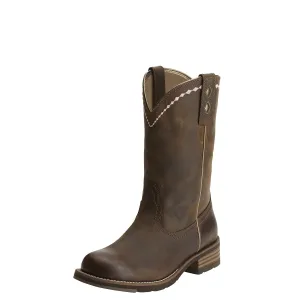 Ariat Womens Unbridled Roper Distressed Brown Western Boots