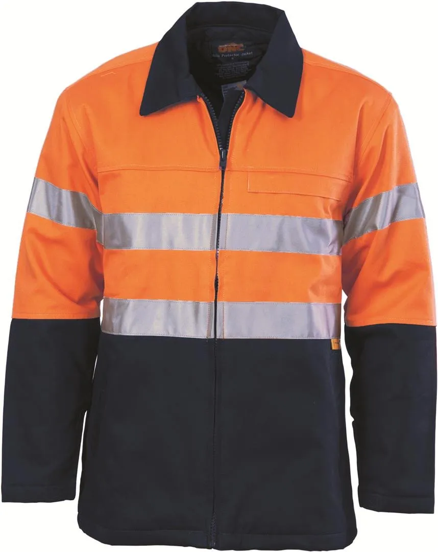 DNC Hi Vis Two Tone Protector Drill Jacket With 3M R/Tape (3858)