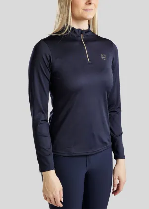 Everly Mon-Tech Rosegold Long Sleeve - Navy