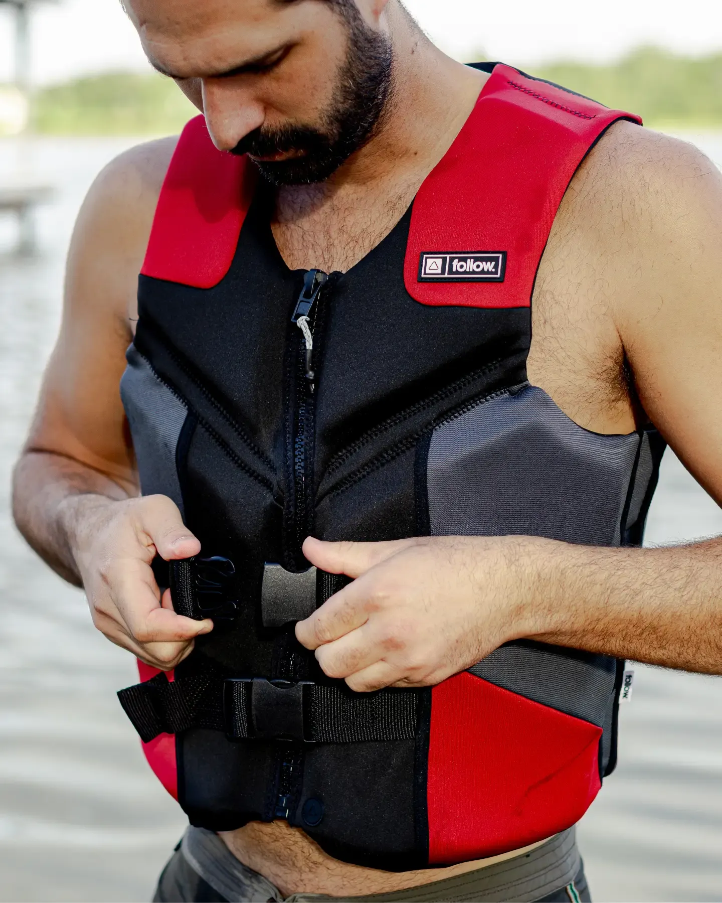 Follow Cure CGA Vest - Red/Black