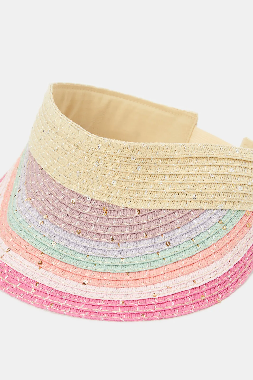 Girls Pink Floral Embellished Hat