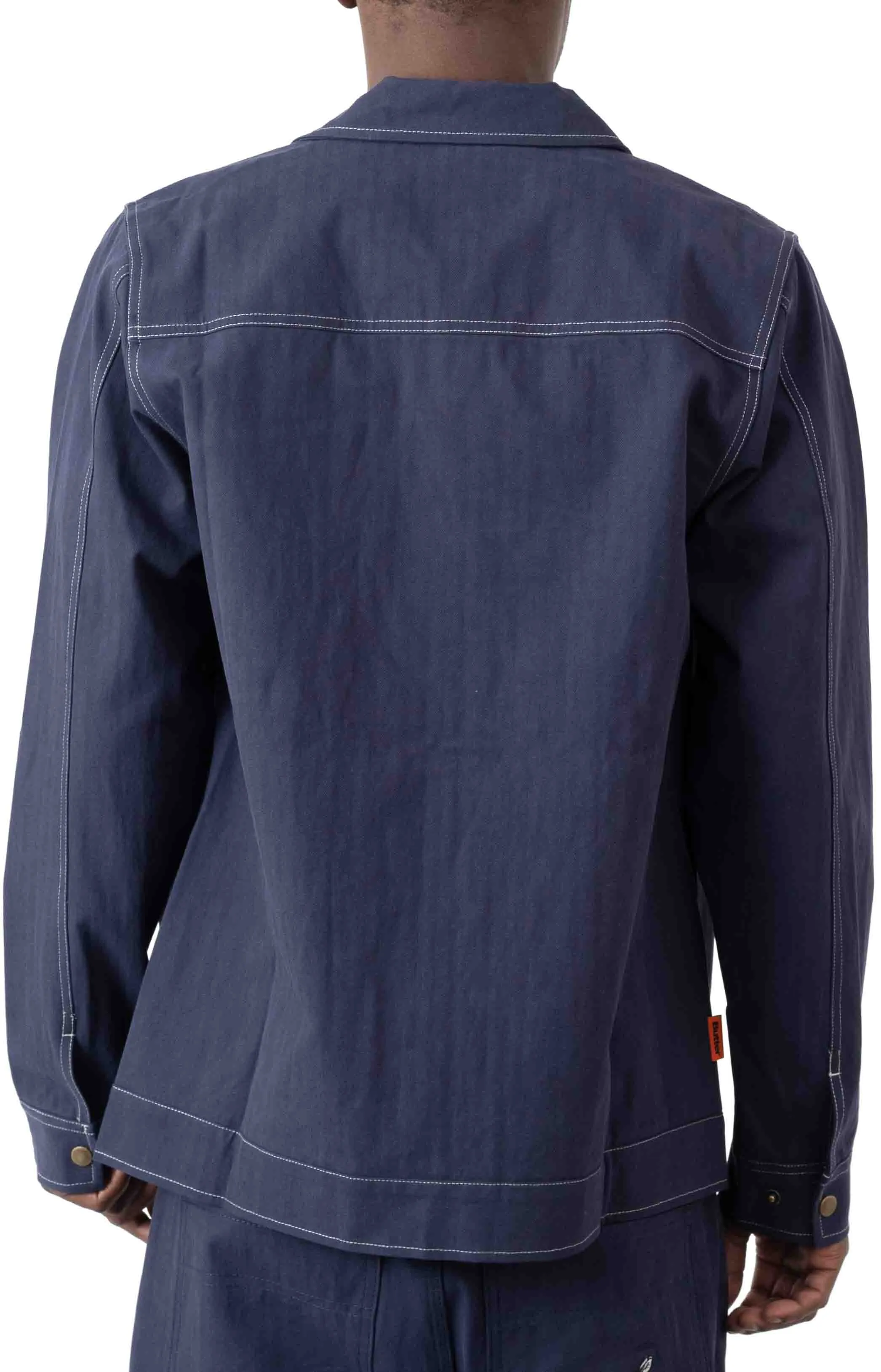 Herringbone Work Shirt  - Navy