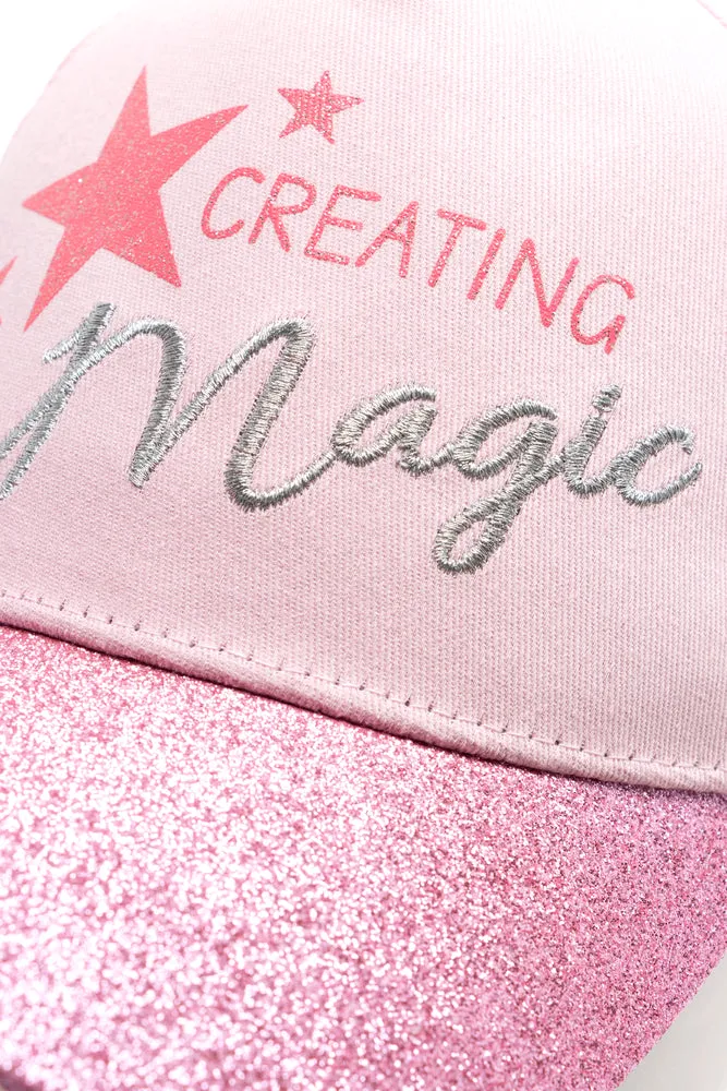 Magic Peak Cap  And Sunglasses Set Pink