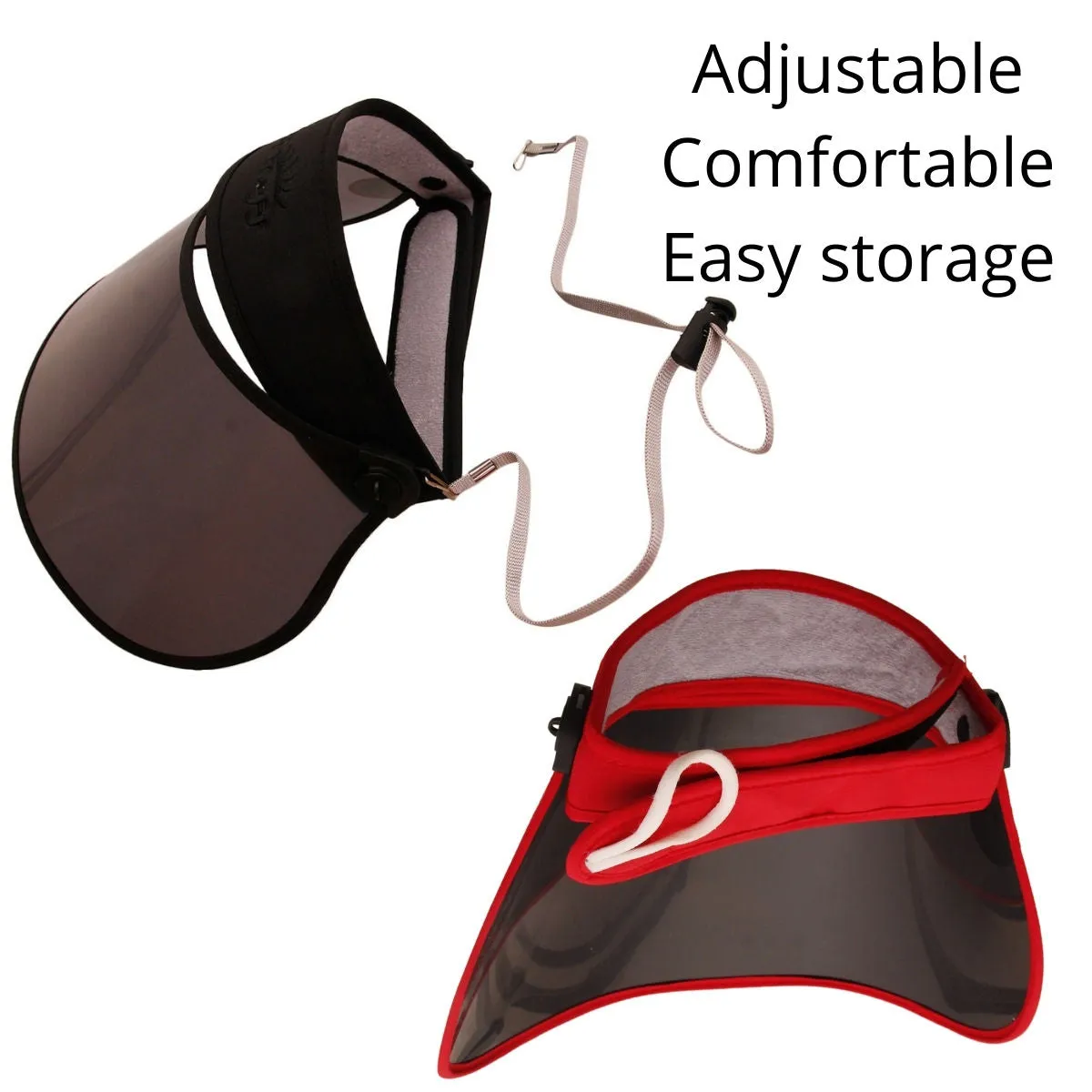 Red Face Shield Visor UPF50 