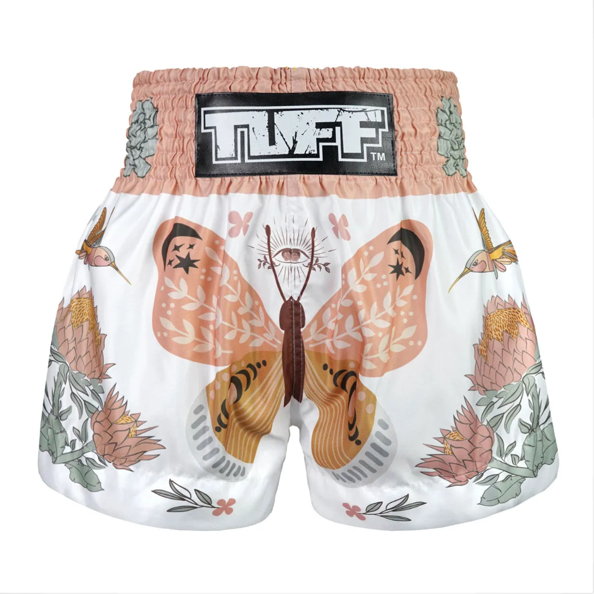 TUFF Sport MS678 The Origin of Hope Muay Thai Shorts White