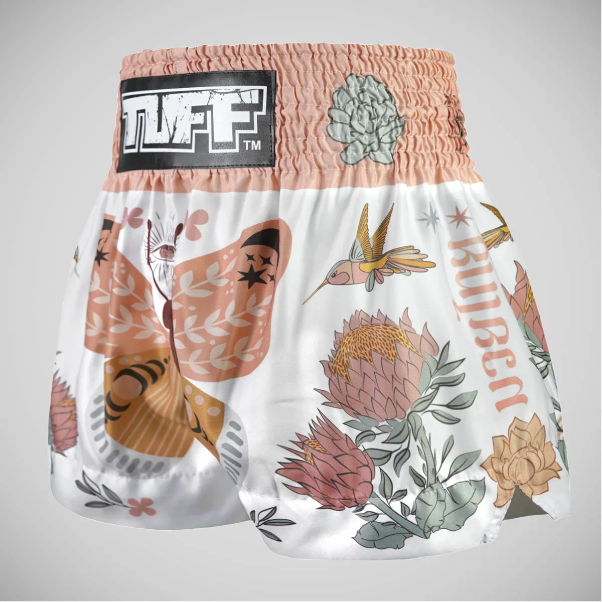 TUFF Sport MS678 The Origin of Hope Muay Thai Shorts White