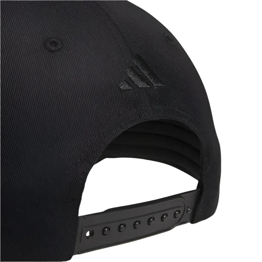 Vintage Six-Panel Shield Hat - Black