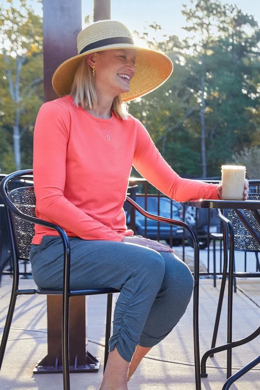 Women's Shannon Wide Brim Beach Hat  |  Natural Colorblock